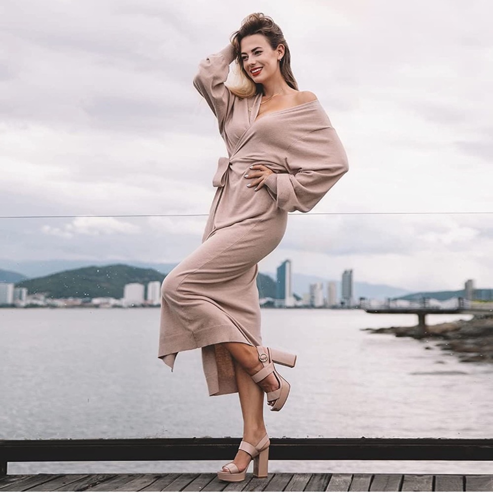 ✨BRAND NEW✨ True Wrap Midi Sweater Dress